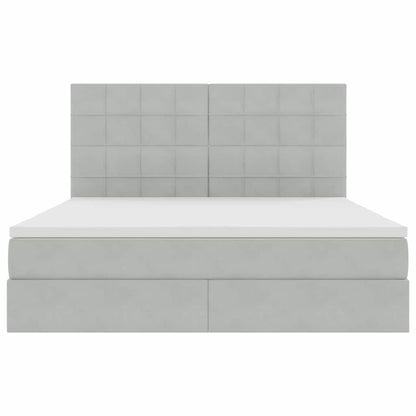 Letto con contenitore e materasso Grigio chiaro 160 x 200 cm | homemem39