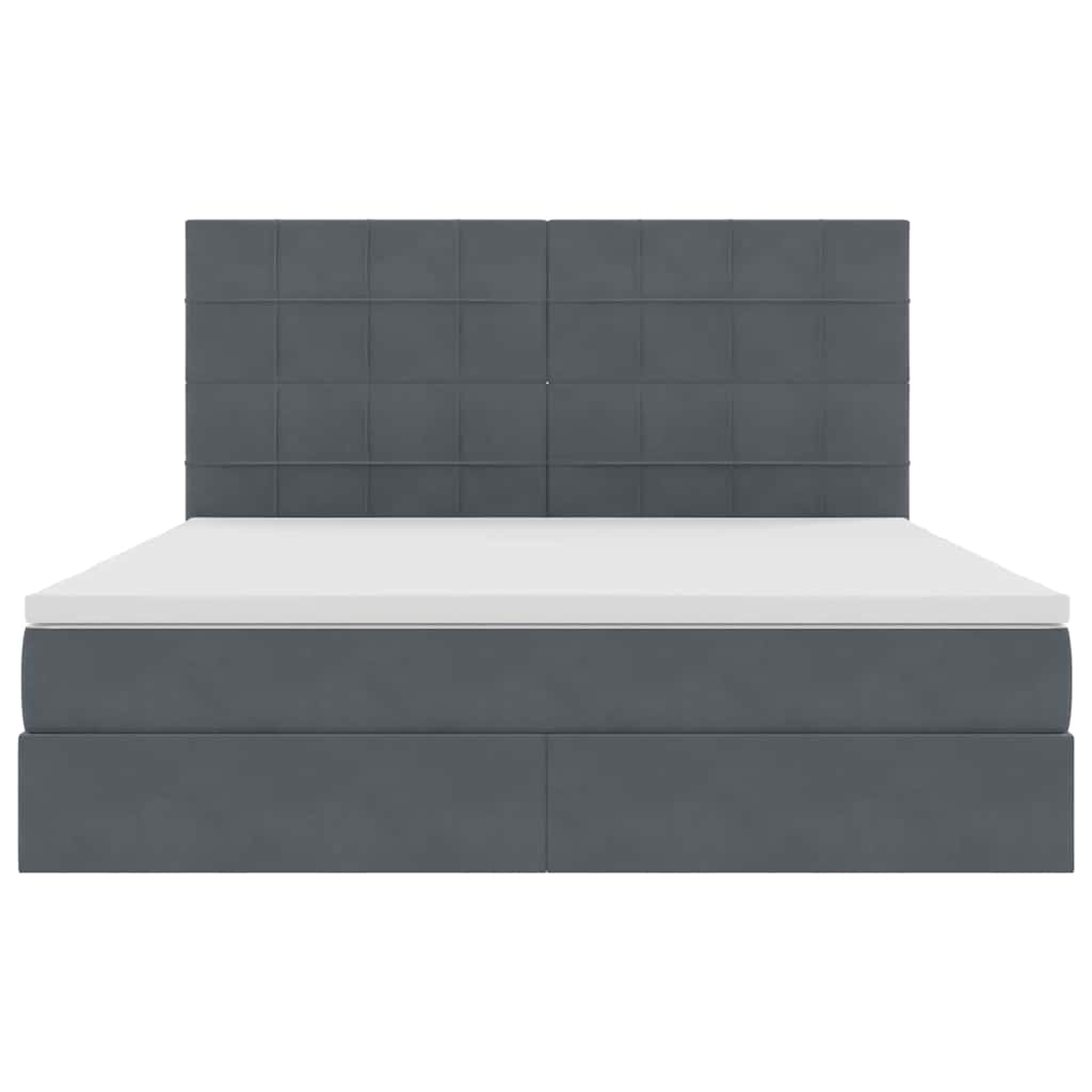 Letto con contenitore e materasso Grigio scuro 160 x 200 cm | homemem39