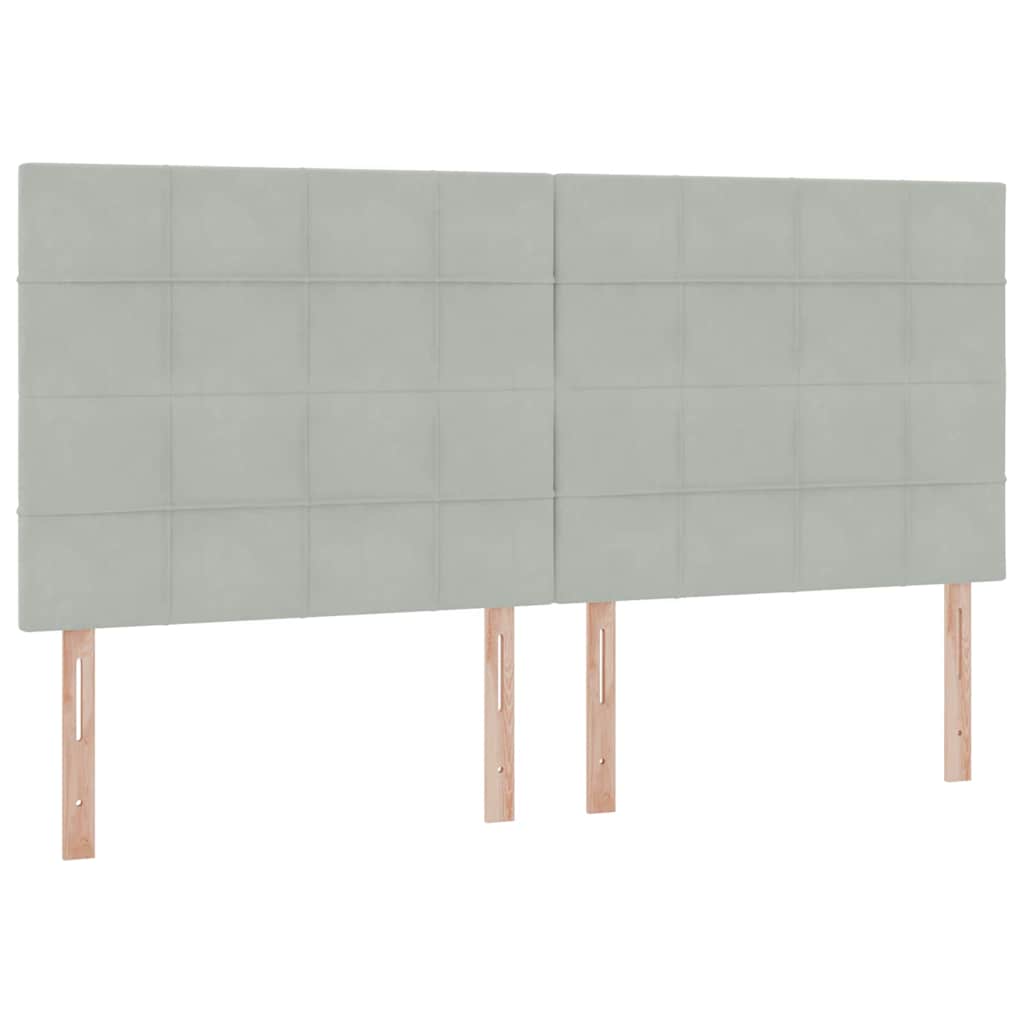 Letto con contenitore e materasso Grigio chiaro 200 x 200 cm | homemem39