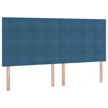 Letto con contenitore e materasso Blu Scuro 200 x 200 cm | homemem39
