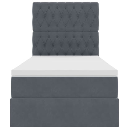 Letto con contenitore e materasso Grigio scuro 90 x 190 cm | homemem39
