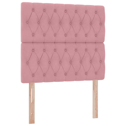 Letto con contenitore e materasso Rosa 90 x 200 cm Velluto | homemem39