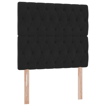 Letto con contenitore e materasso Nero 100 x 200 cm Velluto | homemem39