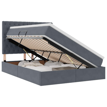Letto con contenitore e materasso Grigio scuro 140 x 190 cm | homemem39