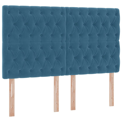 Letto con contenitore e materasso Blu Scuro 140 x 200 cm | homemem39