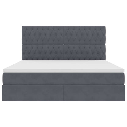 Letto con contenitore e materasso Grigio scuro 160 x 200 cm | homemem39