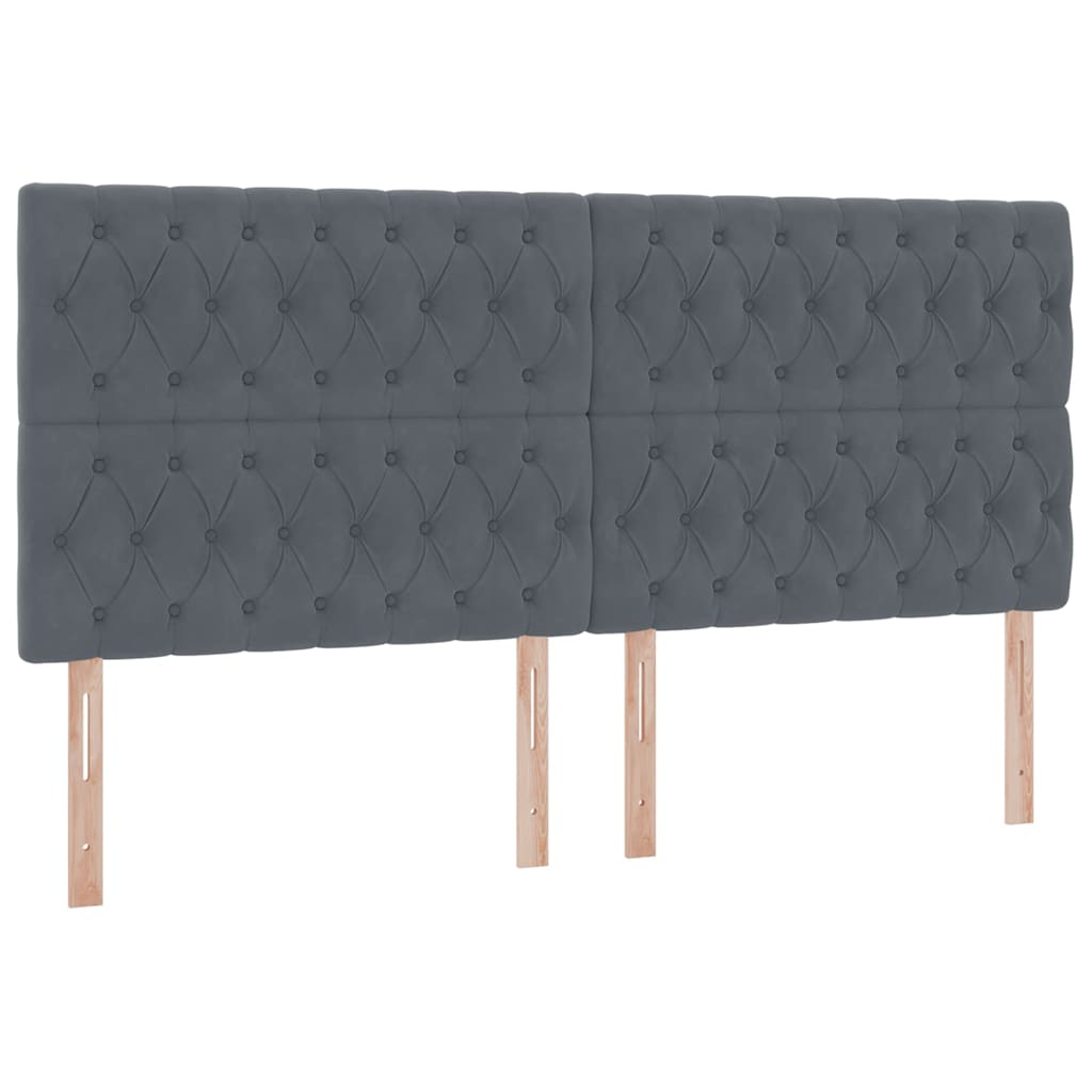 Letto con contenitore e materasso Grigio scuro 200 x 200 cm | homemem39
