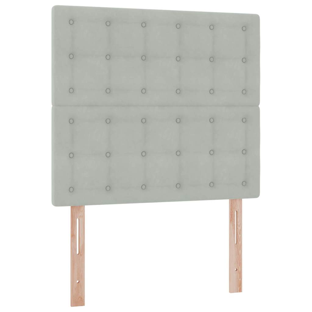 Letto con contenitore e materasso Grigio chiaro 90 x 190 cm | homemem39