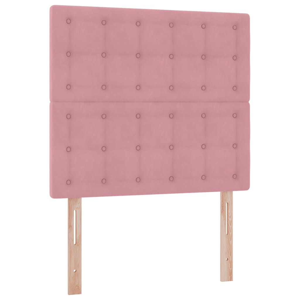 Letto con contenitore e materasso Rosa 100 x 200 cm Velluto | homemem39