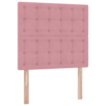 Letto con contenitore e materasso Rosa 100 x 200 cm Velluto | homemem39
