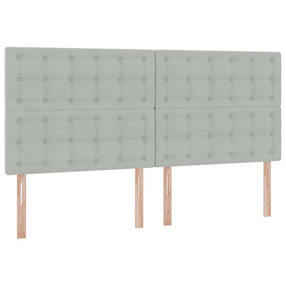 Letto con contenitore e materasso Grigio chiaro 200 x 200 cm | homemem39