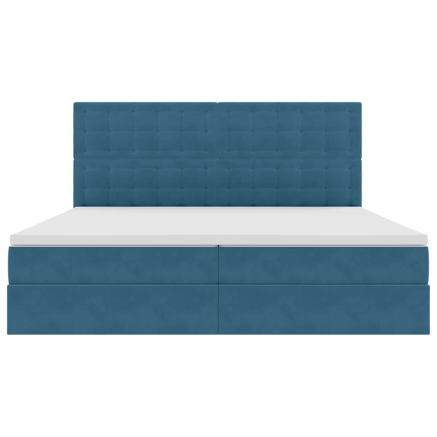 Letto con contenitore e materasso Blu Scuro 200 x 200 cm | homemem39