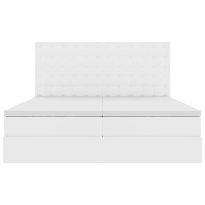 Letto con contenitore e materasso Bianco Puro 180 x 200 cm | homemem39