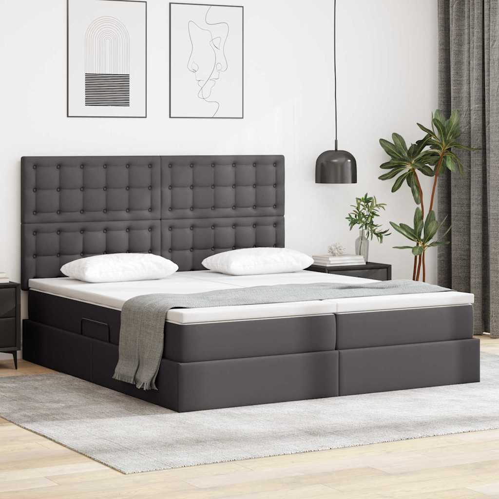 Letto con contenitore e materasso Grigio 180 x 200 cm | homemem39