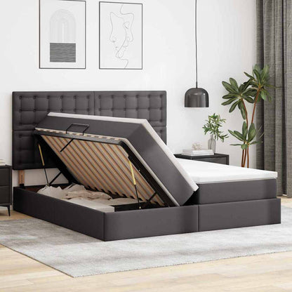 Letto con contenitore e materasso Grigio 180 x 200 cm | homemem39