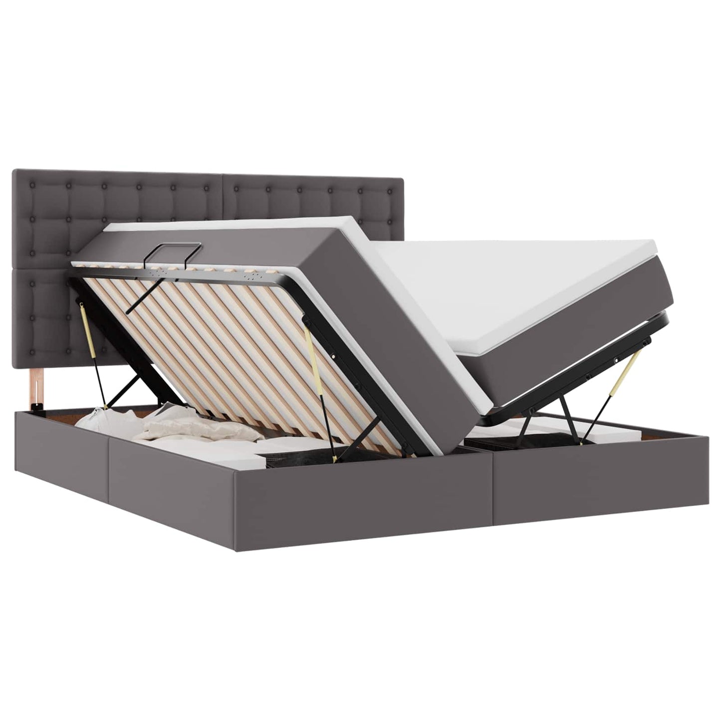 Letto con contenitore e materasso Grigio 180 x 200 cm | homemem39