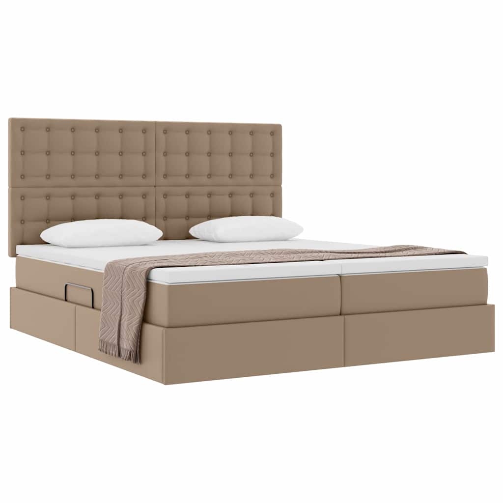 Letto con contenitore e materasso Cappuccino 180 x 200 cm | homemem39