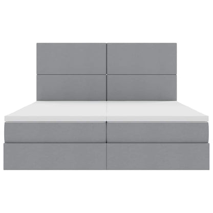 Letto con Contenitore Grigio Chiaro 180 x 200 cm Tessuto | homemem39