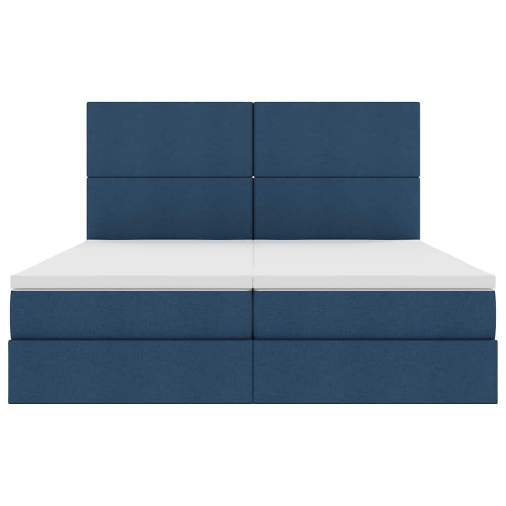 Letto con Contenitore con testiera Blu 180 x 200 cm Tessuto | homemem39