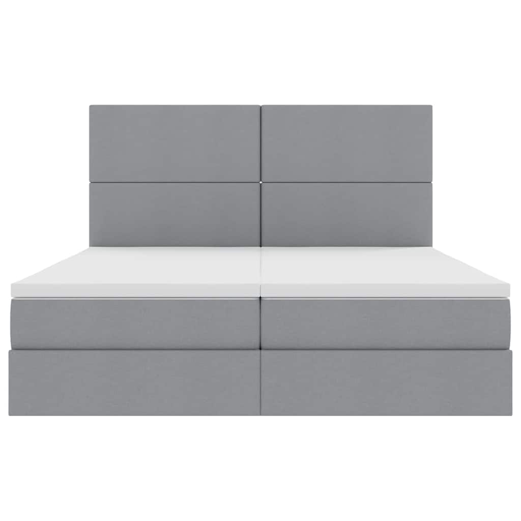 Letto con Contenitore Grigio Chiaro 200 x 200 cm Tessuto | homemem39