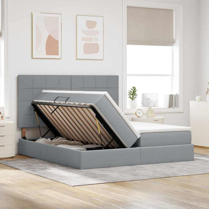 Letto con Contenitore Grigio Chiaro 180 x 200 cm Tessuto | homemem39