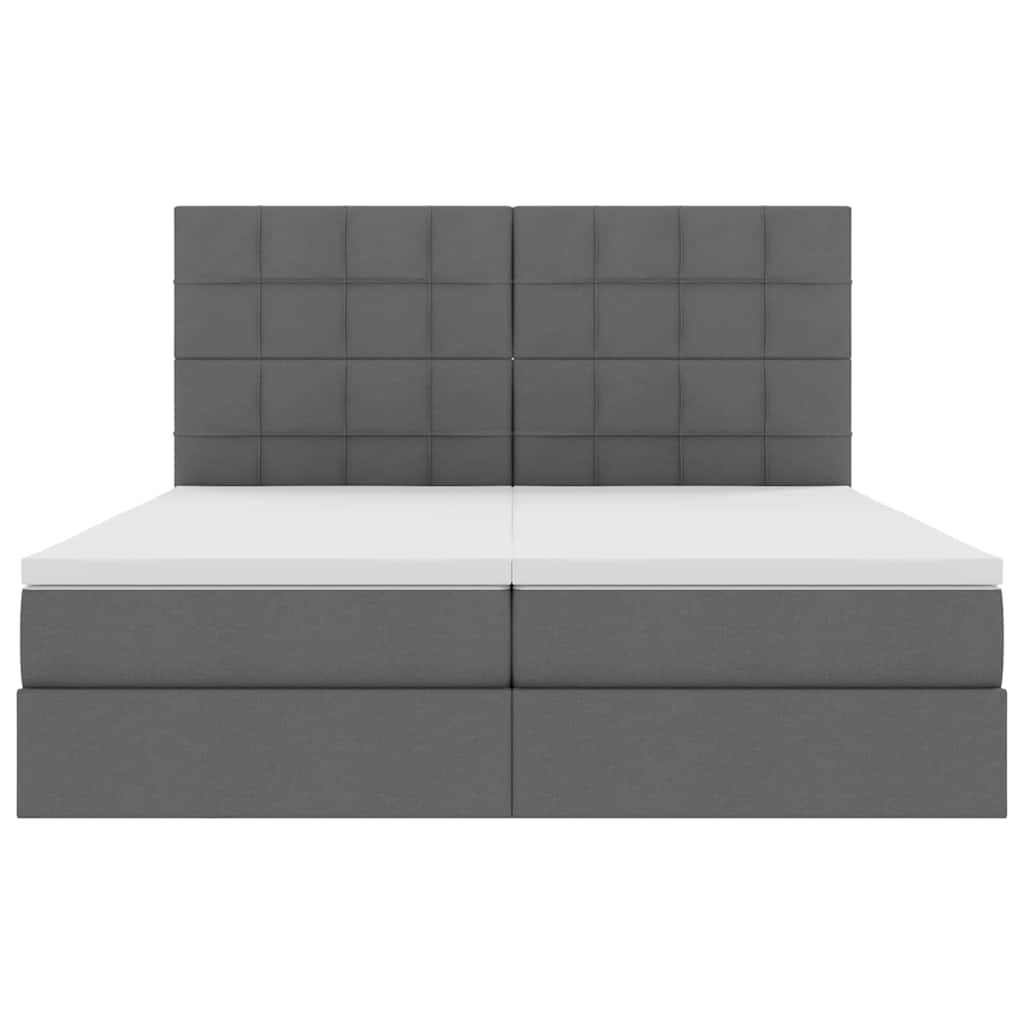 Letto con Contenitore Grigio Scuro 180 x 200 cm Tessuto | homemem39