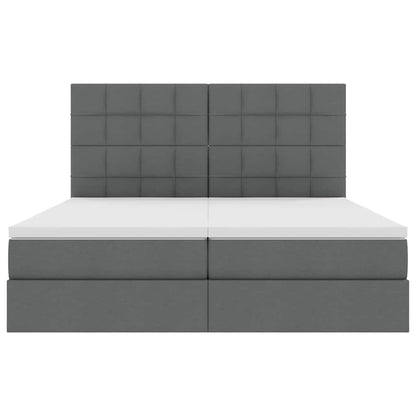 Letto con Contenitore Grigio Scuro 180 x 200 cm Tessuto | homemem39