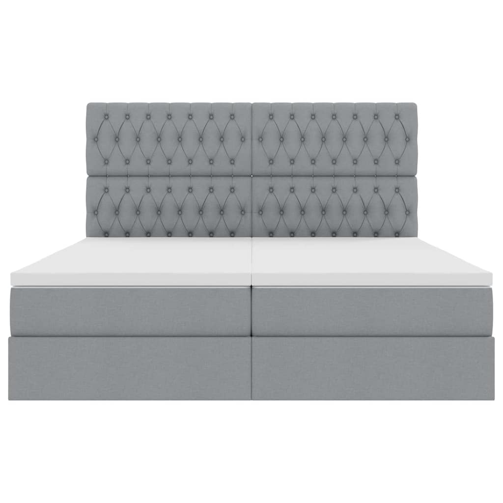 Letto con Contenitore Grigio Chiaro 180 x 200 cm Tessuto | homemem39