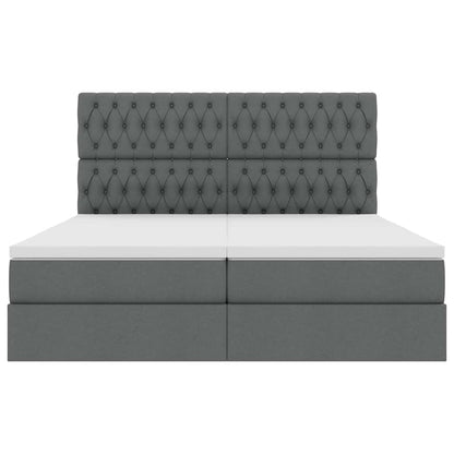 Letto con Contenitore Grigio Scuro 180 x 200 cm Tessuto | homemem39