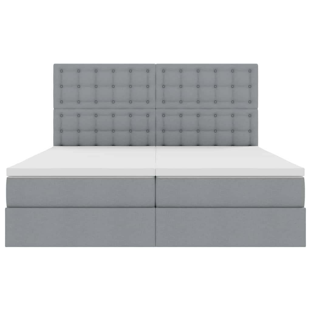 Letto con Contenitore Grigio Chiaro 180 x 200 cm Tessuto | homemem39