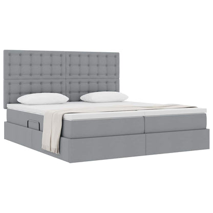 Letto con Contenitore Grigio Chiaro 180 x 200 cm Tessuto | homemem39