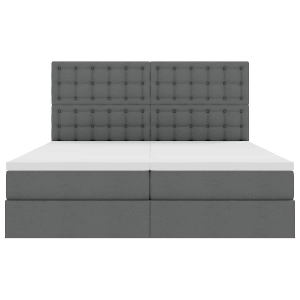 Letto con Contenitore Grigio Scuro 180 x 200 cm Tessuto | homemem39