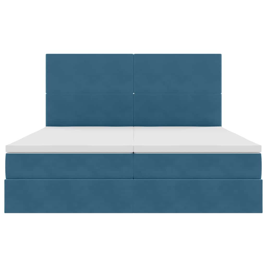 Letto con Contenitore Blu Scuro 180 x 200 cm Velluto | homemem39