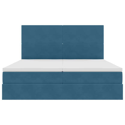 Letto con Contenitore Blu Scuro 180 x 200 cm Velluto | homemem39