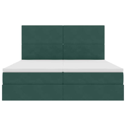 Letto con Contenitore Verde Scuro 200 x 200 cm Velluto | homemem39