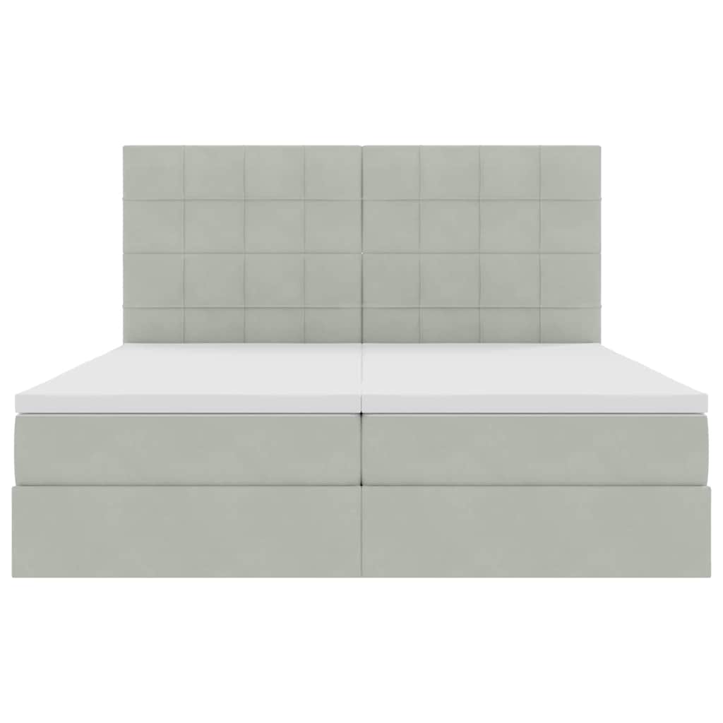 Letto con Contenitore Grigio chiaro 180 x 200 cm Velluto | homemem39