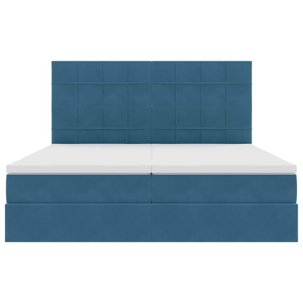 Letto con Contenitore Blu Scuro 180 x 200 cm Velluto | homemem39
