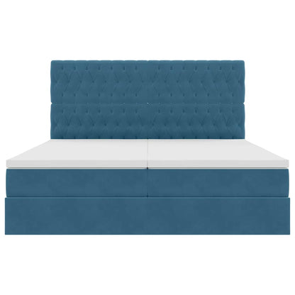 Letto con Contenitore Blu Scuro 180 x 200 cm Velluto | homemem39