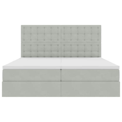 Letto con Contenitore Grigio chiaro 180 x 200 cm Velluto | homemem39