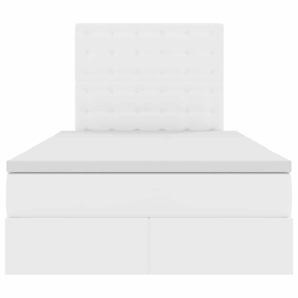 Letto con luci a strisce a LED Bianco Puro 120 x 200 cm PVC