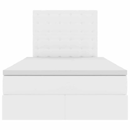 Letto con luci a strisce a LED Bianco Puro 120 x 200 cm PVC