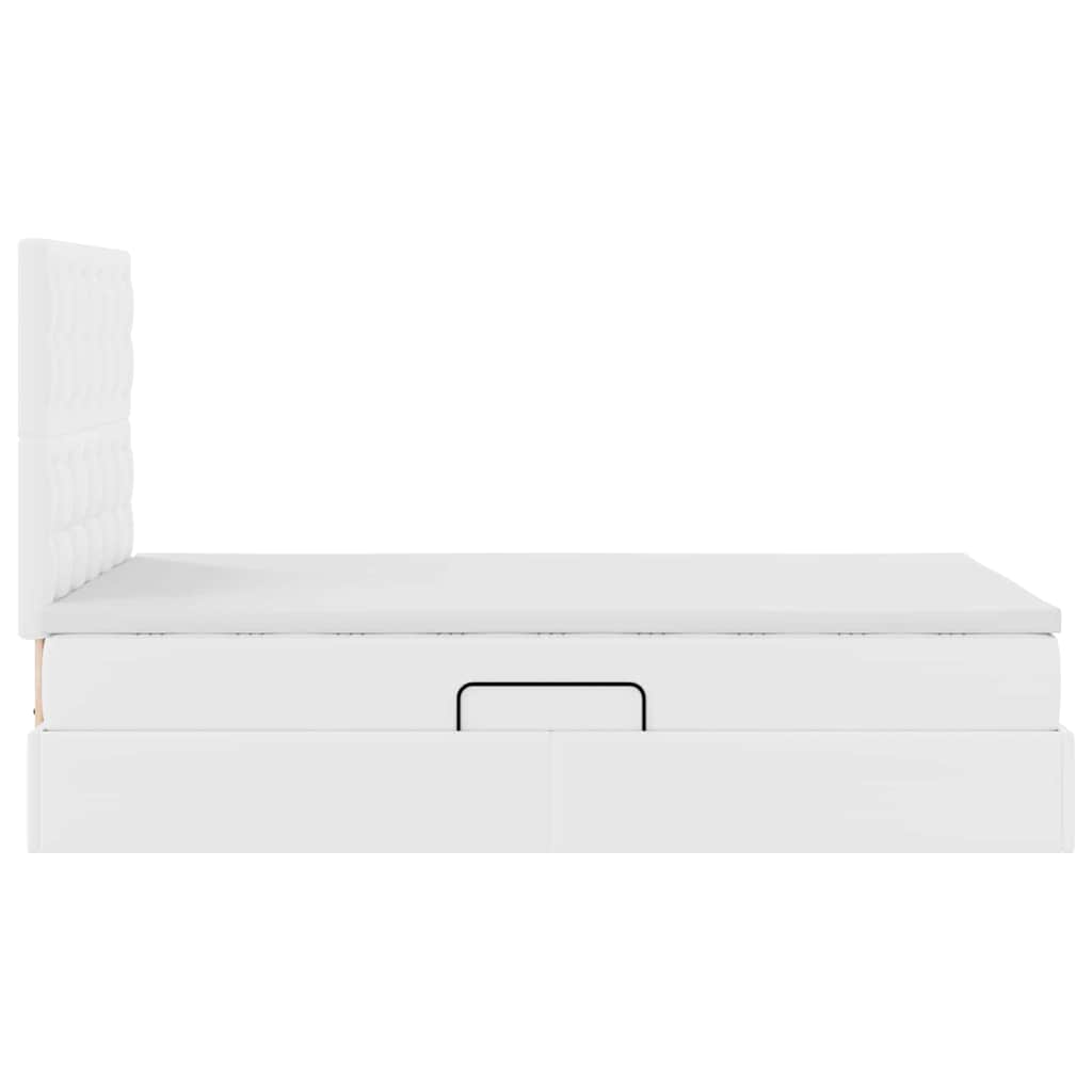 Letto con luci a strisce a LED Bianco Puro 120 x 200 cm PVC