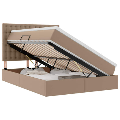 Letto con contenitore e LED Cappuccino 140 x 190 cm | homemem39