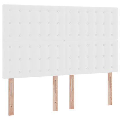 Letto con luci a strisce a LED Bianco Puro 140 x 200 cm PVC