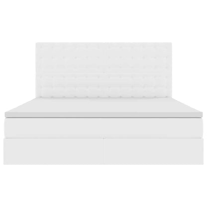 Letto con contenitore e LED Bianco Puro 180 x 200 cm