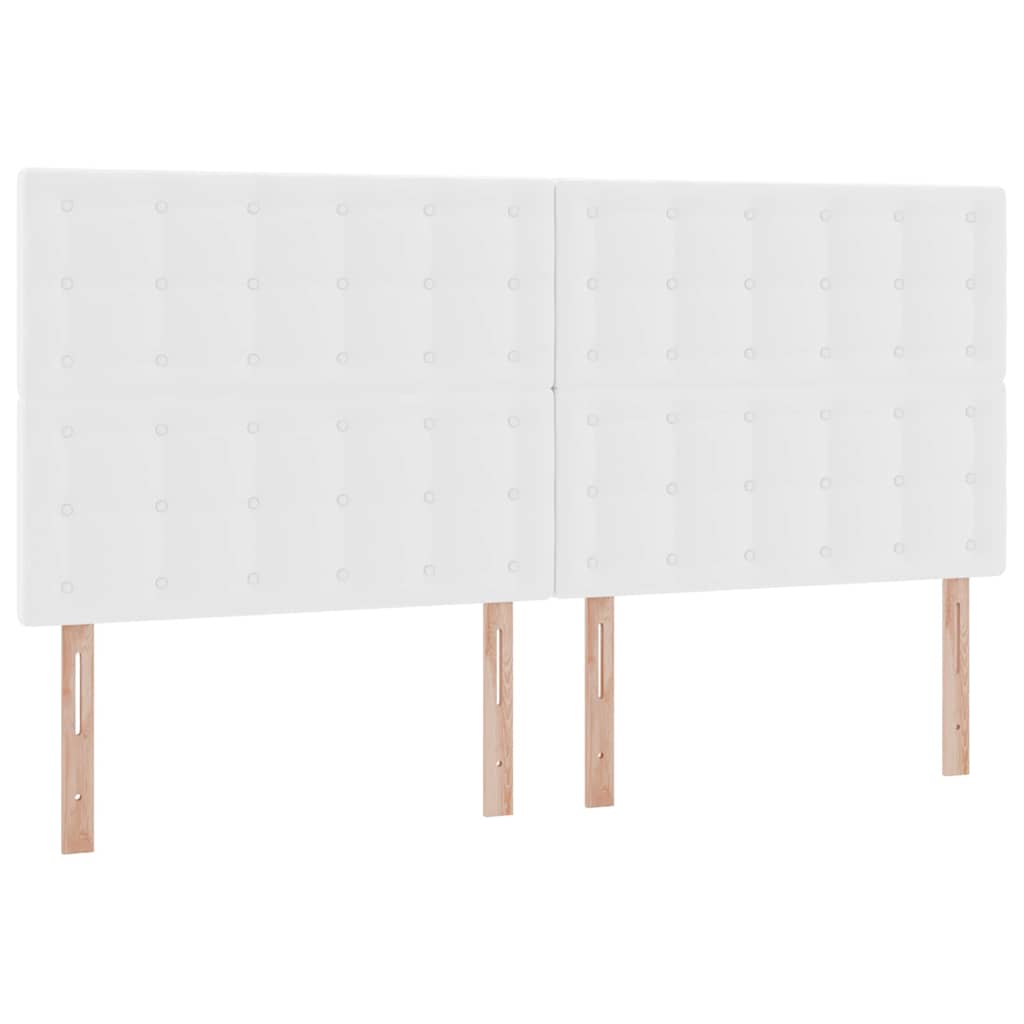 Letto con luci a strisce a LED Bianco Puro 200 x 200 cm PVC