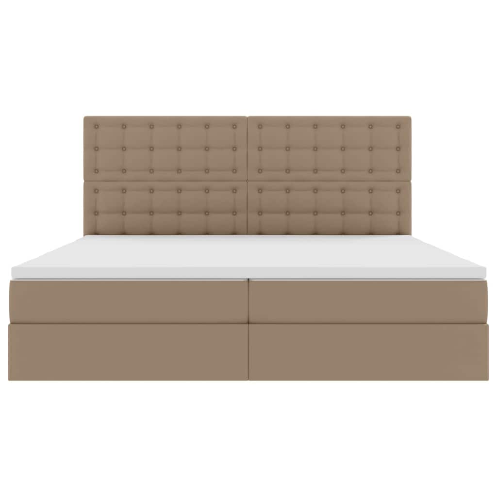 Letto con contenitore e LED Cappuccino 200 x 200 cm | homemem39