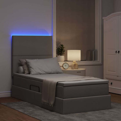 Letto con contenitore LED e materasso Tortora 90 x 190 cm | homemem39
