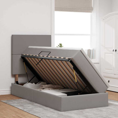 Letto con contenitore LED e materasso Tortora 90 x 190 cm | homemem39