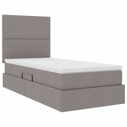 Letto con contenitore LED e materasso Tortora 90 x 190 cm | homemem39